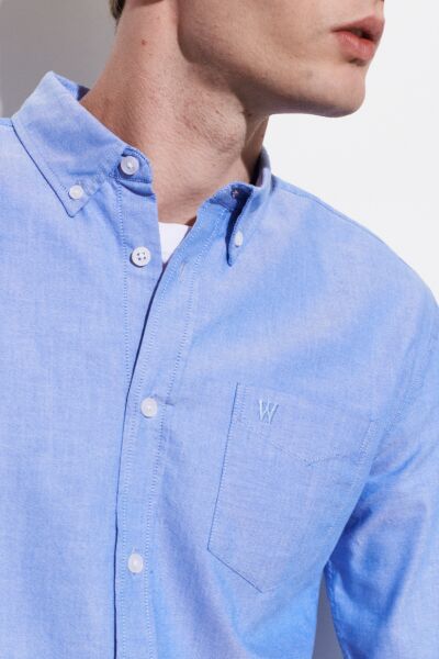 Wrangler W5A3BMX50 Mavi Erkek Tek Cepli Regular Fit Gömlek