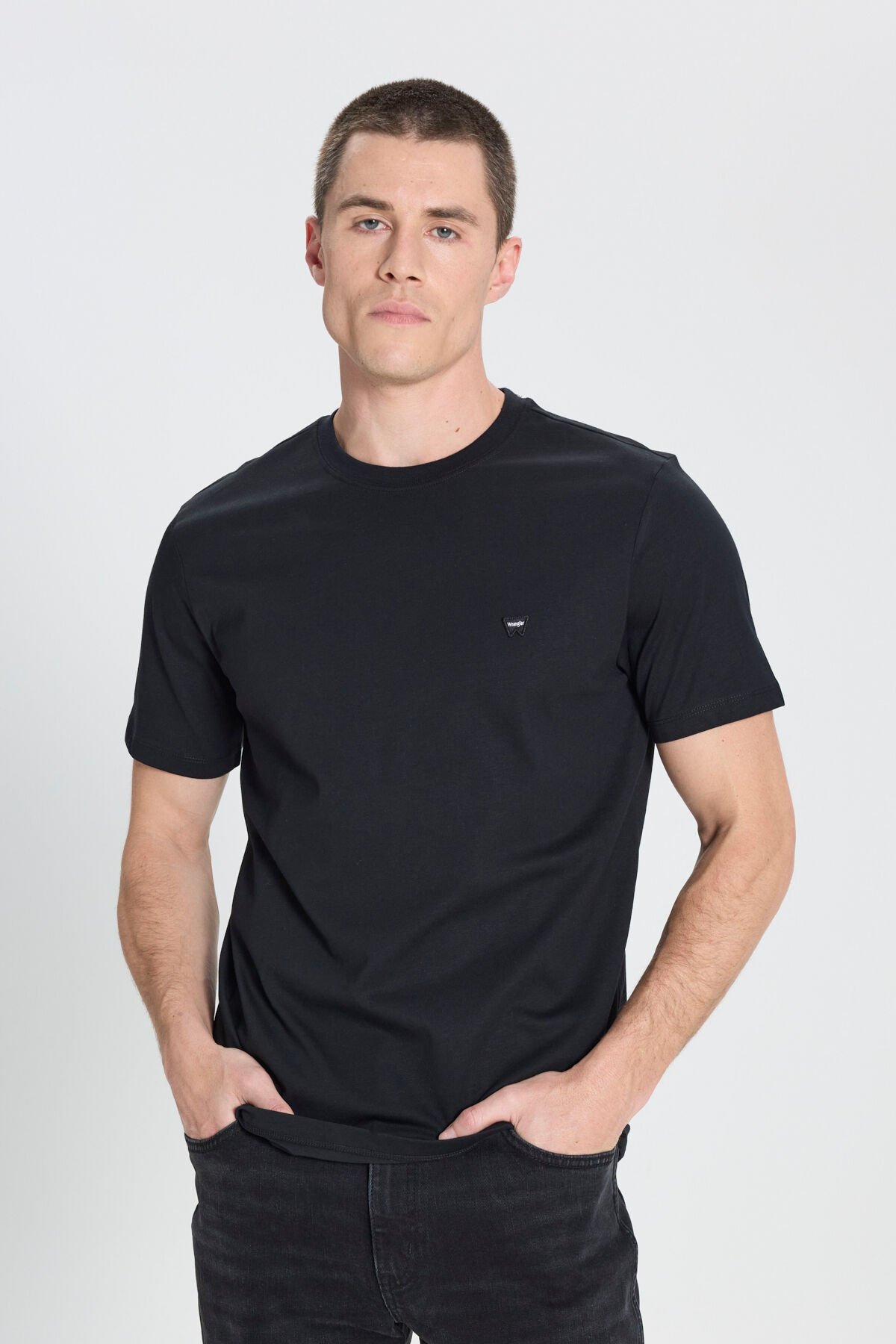Wrangler W7NM203877001 Siyah Erkek Bisiklet Yaka T-shirt