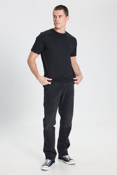 Wrangler W7NM203877001 Siyah Erkek Bisiklet Yaka T-shirt
