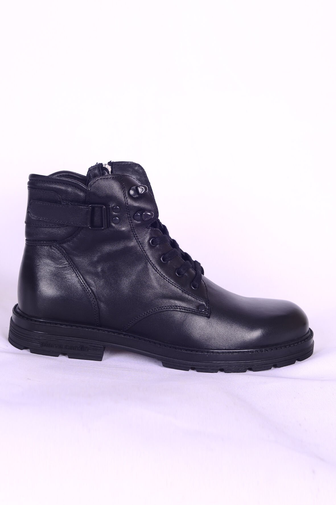 Pierre Cardin 77648 PREMIUM Siyah Erkek Fermuarlı Bağcıklı Rahat Taban Günlük Bot