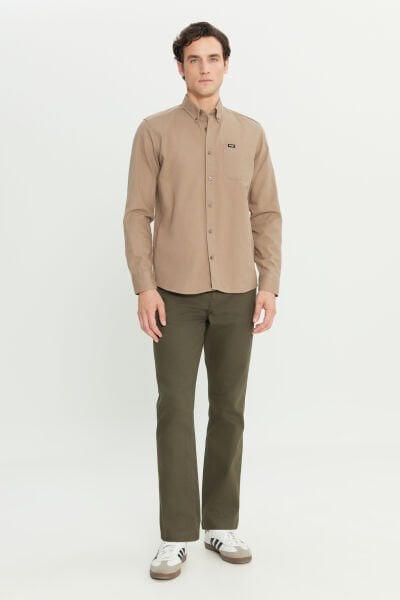 Wrangler W241464208 Vizon Erkek Uzun Kollu Kışlık Göğüsten Tek Cepli Gömlek