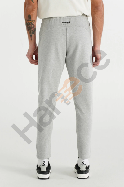 Hummel 931276-2006 HMLINTER PANTS Gri Erkek Fermuarlı Cep Dar Paça Eşofman Altı