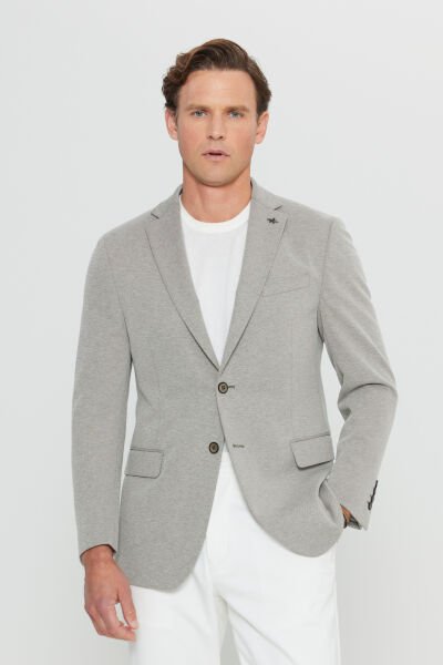Altınyıldız ACE004252057 Haki Erkek Astarsız Slim Fit Ceket