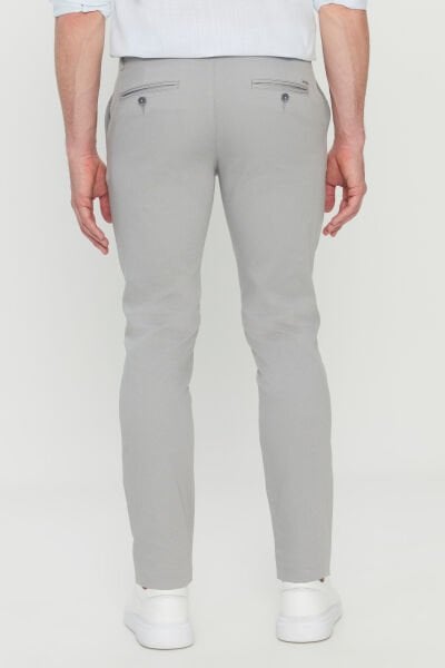 Altınyıldız ACE001252192 Gri Erkek Slim Fit Yandan Cepli Kumaş Pantolon