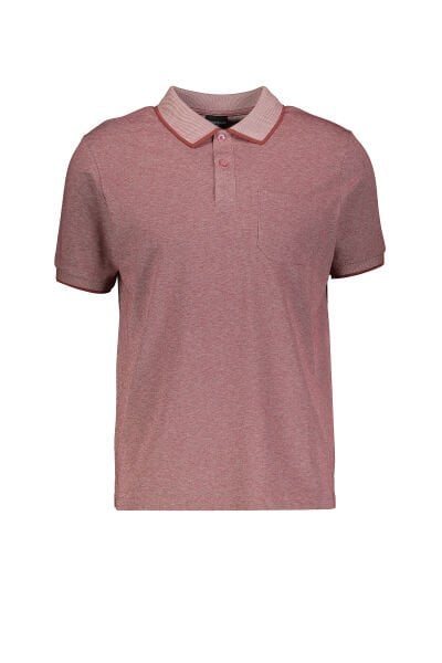 Altınyıldız 4A9000000004 Bordo-Beyaz Erkek Tek Cepli Polo Yaka T-shirt