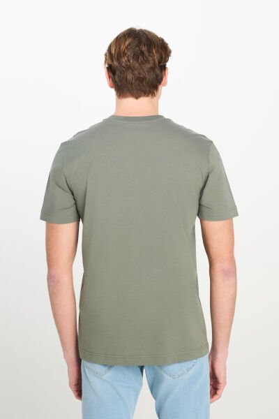 Lee ML60UFQ801 Haki Erkek Regular Fit Bisiklet Yaka T-shirt