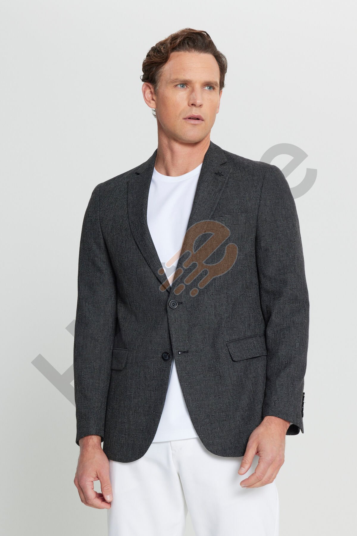 Altınyıldız ACE004252192 Siyah Erkek Regular Fit Astarsız Ceket