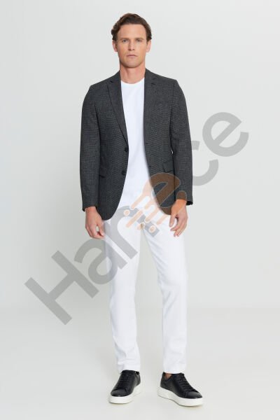 Altınyıldız ACE004252192 Siyah Erkek Regular Fit Astarsız Ceket