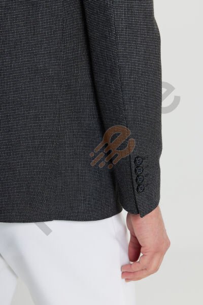 Altınyıldız ACE004252192 Siyah Erkek Regular Fit Astarsız Ceket