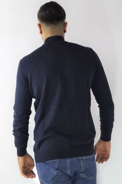Cazador 22KCEEO03603 Erkek Lacivert Basic Yarım Balıkçı Yaka Kazak