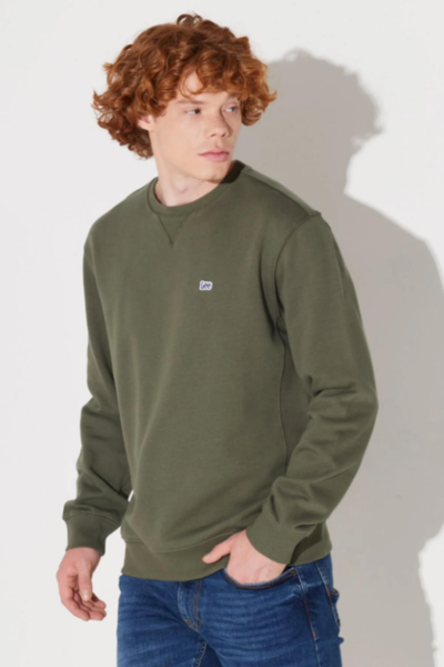 Lee L81IRYA61 Haki Biskilet Yaka Erkek Sweatshirt