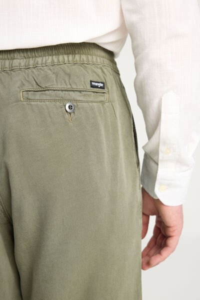 Wrangler W221266X45 Haki Erkek Bağcık Detaylı Chıno Regular Fit Normal Kesim Pantolon