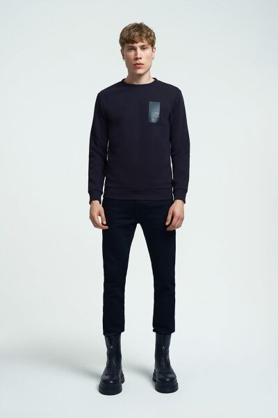 Loft 2034185 Siyah Bisiklet Yaka Erkek Sweat