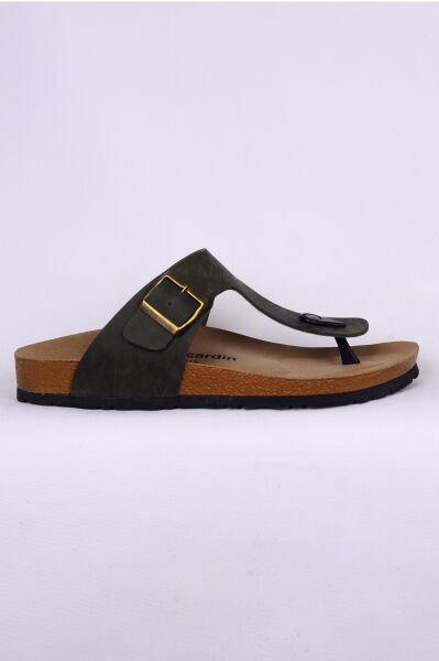 Pierre Cardin 7542 Haki Erkek Parmak Arası Rahat Taban Terlik