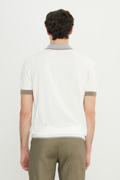 Altınyıldız ACE072252030 Vizon Erkek Polo Yaka Triko Standart Fit T-shirt