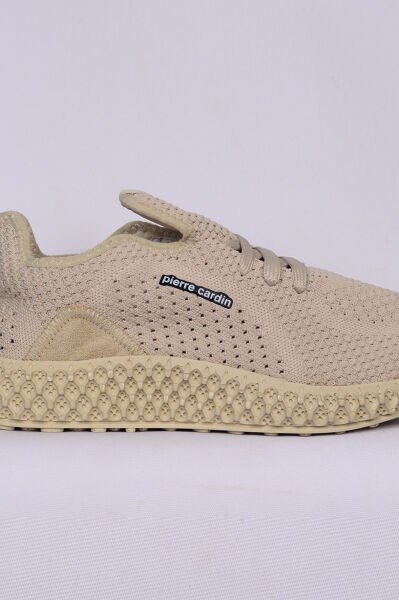 Pierre Cardin PC-30679 Ortapedik Tabanlı Hava Alan Fileli Ve Bağcıklı Bej Erkek Sneaker Ayakkabı