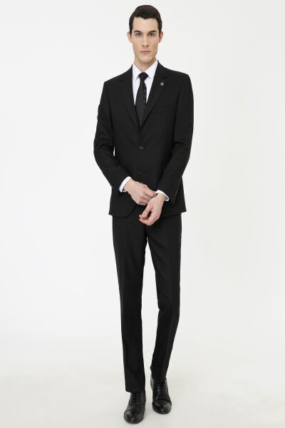 Pierre Cardin 1380937 Erkek Siyah Slim Fit Takım Elbise