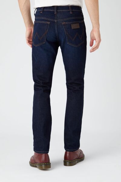Wrangler W12SAO990 Texas Silim Mavi Erkek Geniş Bel Geniş Paça Özel Seri Kot Pantalon