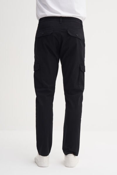 Cazador 25YCEEDT0012 Siyah Erkek Rahat Kalıp Yandan Cepli Kargo Pantolon