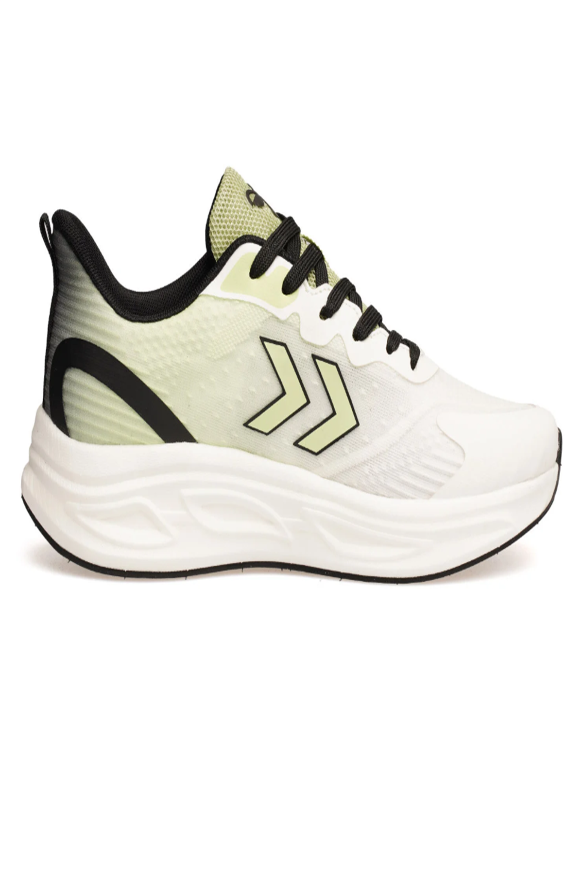 Hummel 900736-2830 HML FUTURE Şevron Detaylı Tekstil Üst Yüzey Rahat Taban Beyaz-Yeşil Erkek Spor Ayakkabı
