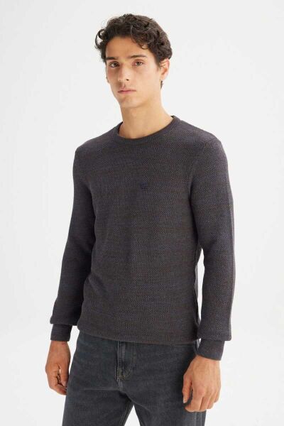 LEE L2520364220 Kahve Erkek Regular Fit Triko Kazak