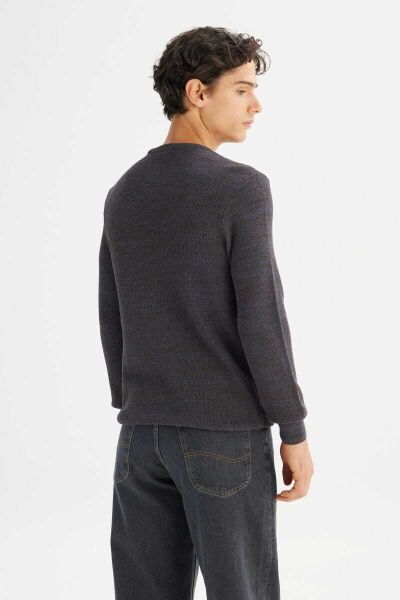 LEE L2520364220 Kahve Erkek Regular Fit Triko Kazak