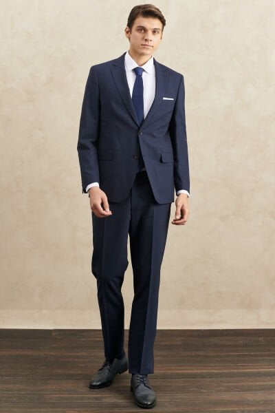 Altınyıldız 4A3010000017 Lacivert Erkek Demas Dallas Regular Fit Takım Elbise