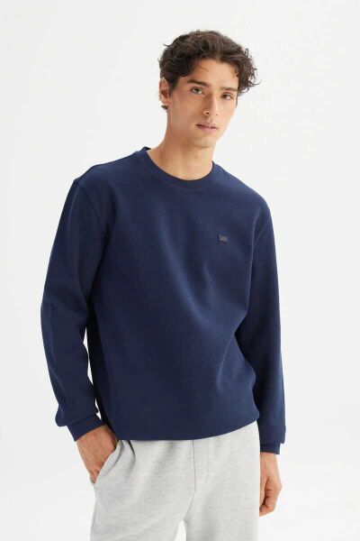 LEE L2520308411 Lacivert Erkek Bisiklet Yaka Regular Fit Sweatshirt