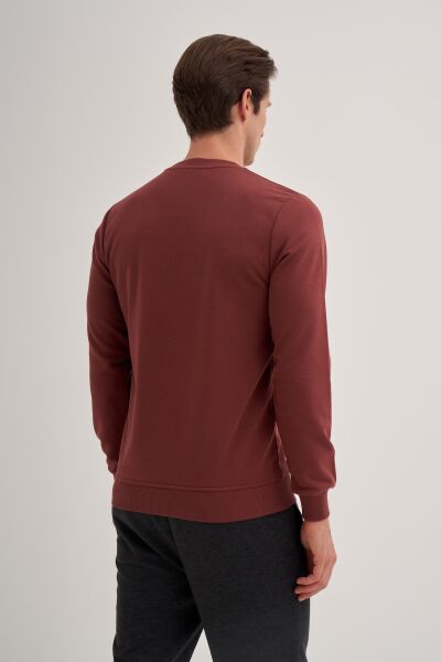 Cazador 56100 Gül Kurusu Erkek Bisiklet Yaka 2 İplik Slim Fit Sweatshirt