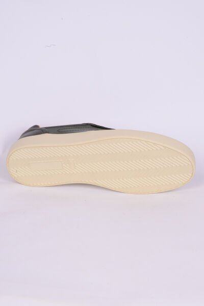 New Onix 0313 Deri Rahat Taban Bağcııklı Desenli Esnek Haki Günlük Erkek Ayakkabı