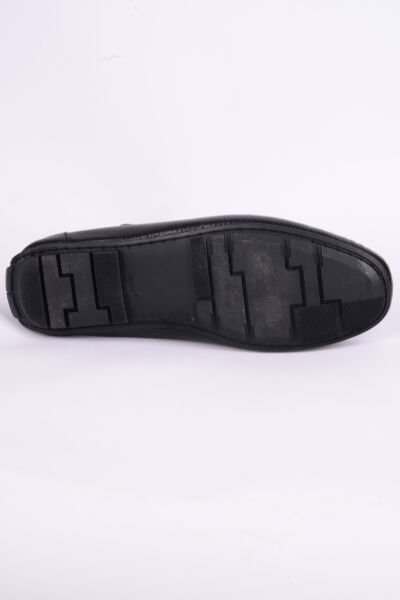 New Onix 199 Deri Rahat Taban Desenli İnce Taban Hafif Rahat Esnek Siyah Günlük Erkek Ayakkabı