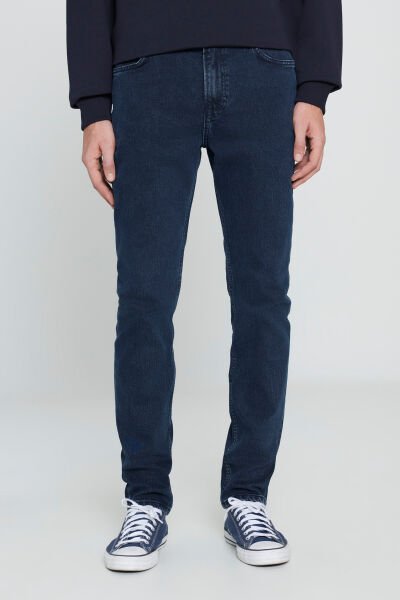 Lee L701162575 Rider Lacivert Normal Bel Düz Paça Kot Pantolon
