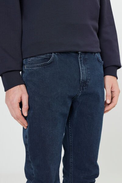 Lee L701162575 Rider Lacivert Normal Bel Düz Paça Kot Pantolon