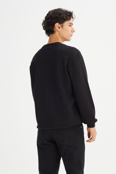LEE L2520308001 Siyah Erkek Bisiklet Yaka Regular Fit Sweatshirt