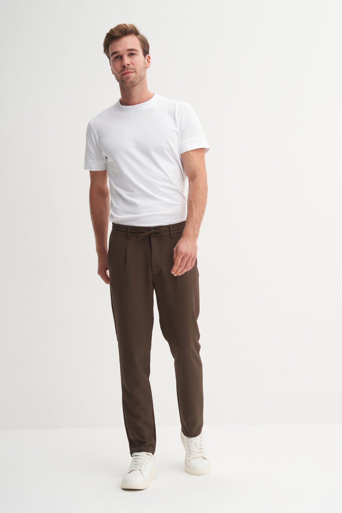 Cazador 03045 Haki Erkek Jogger Beli Lastikli İpli Pantolon