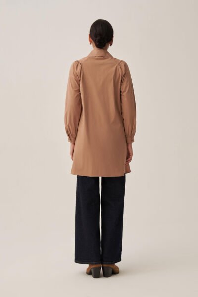 Allday BDX51348AL0 Vizon Kadın Sivri Yakalı Poplin Gömlek