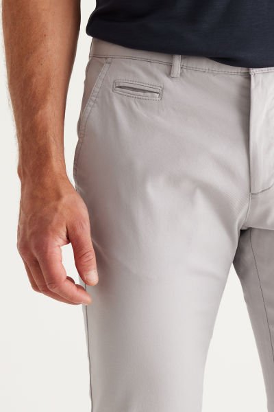 Altınyıldız 4A0123200095 Taş Erkek Erkek Slim Fit Dar Kesim Yan Cepli Pamuklu Diyagonal Desenli Esnek Keten Pantolon