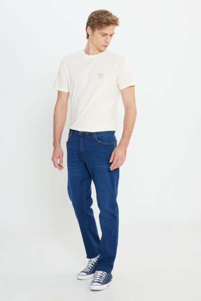 Wrangler W12T01439Z Texas Taper Lacivert Erkek Kot Pantolon