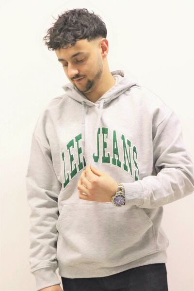 Lee L84JRYMP Erkek Gri Kapüşonlu Sweat