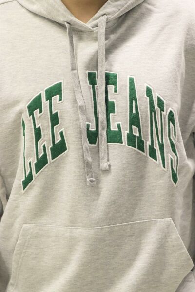 Lee L84JRYMP Erkek Gri Kapüşonlu Sweat