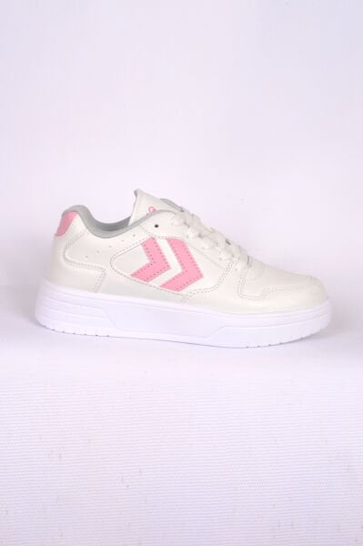 Hummel 900725-9144 HML KAYNO Bağcıklı Ortapedik Taban Deri Beyaz-Pembe Kadın Spor Ayakkabı