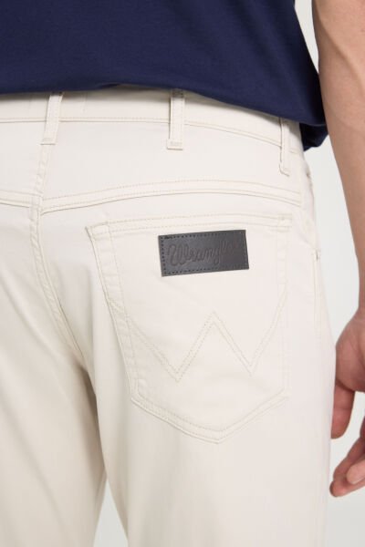 Wrangler W12SEAB26 Texas Slim Krem Erkek Keten Pantolon