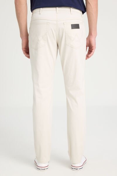 Wrangler W12SEAB26 Texas Slim Krem Erkek Keten Pantolon