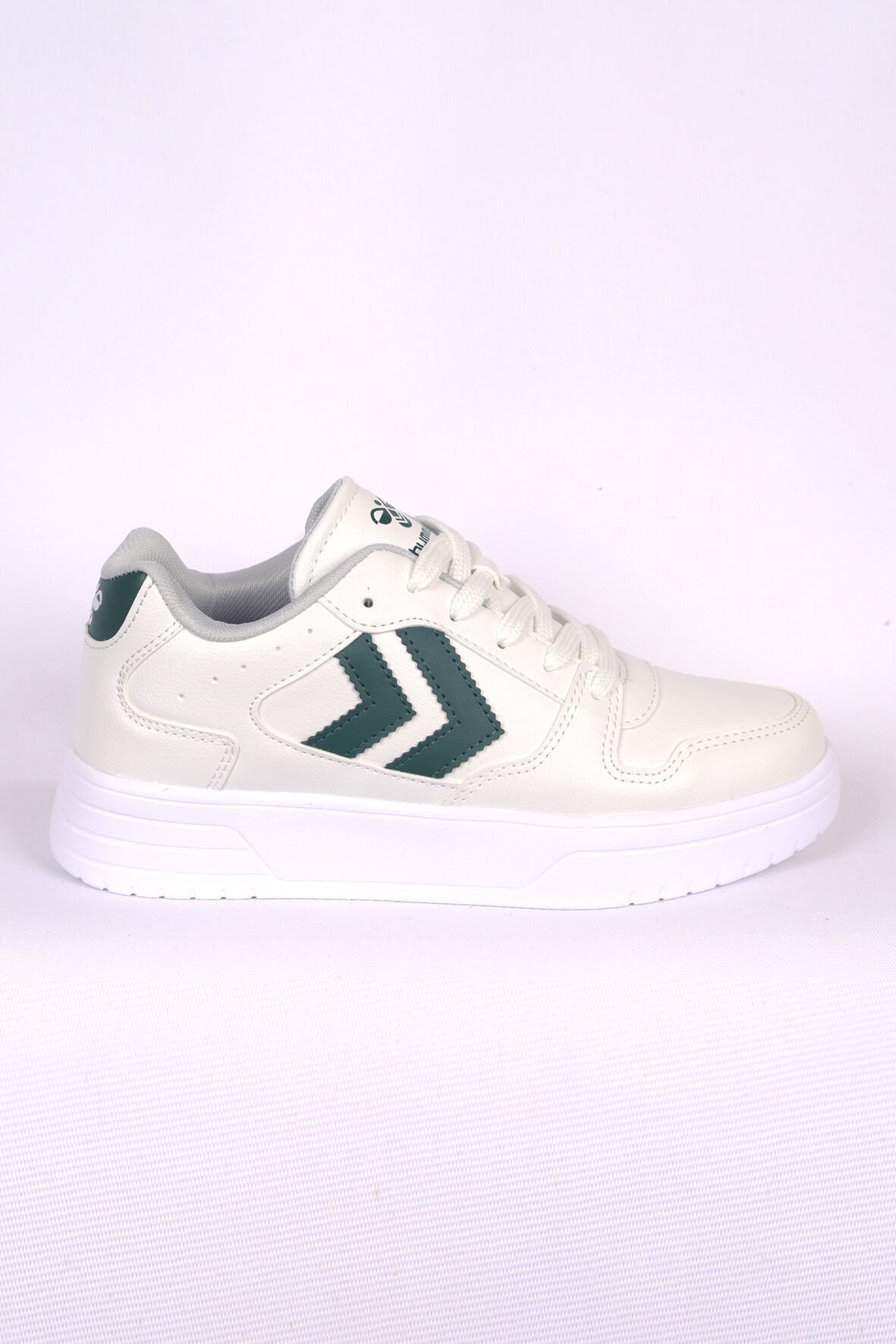 Hummel 900725-9208 HML KAYNO Bağcıklı Ortapedi Taban Deri Beyaz-Yeşil Kadın Spor Ayakkabı