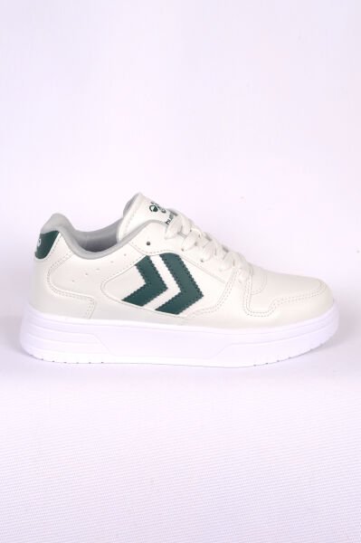 Hummel 900725-9208 HML KAYNO Bağcıklı Ortapedi Taban Deri Beyaz-Yeşil Kadın Spor Ayakkabı