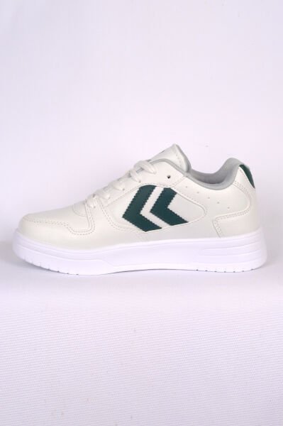 Hummel 900725-9208 HML KAYNO Bağcıklı Ortapedi Taban Deri Beyaz-Yeşil Kadın Spor Ayakkabı