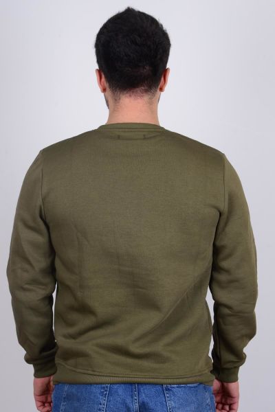 Cazador5128 Haki Cazador Baskılı Bisiklet Yaka Erkek Sweat