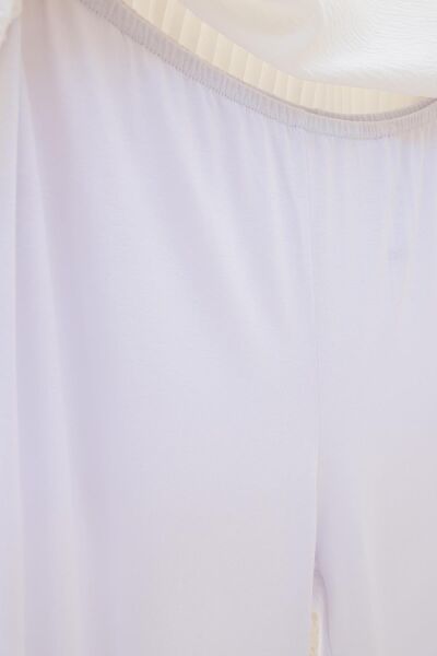 Allday BOX0004AL0 Beyaz Kadın Likralı Pantolon Astarı