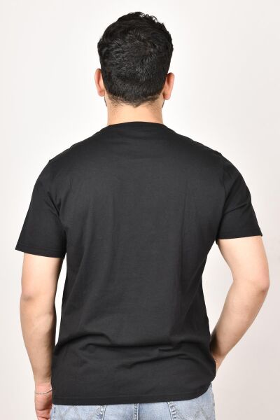 Lee L65QAI01 Erkek Siyah  Bisiklet Yaka T-shirt