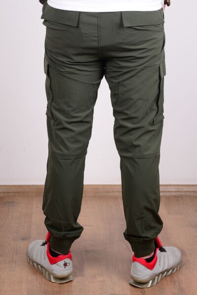 Cazador 24YCEEDT0006 Haki Erkek Micro Rahat Kesim Hafif Kumaş Normal Bel Beli Ve Paçası Latikli Pantolon